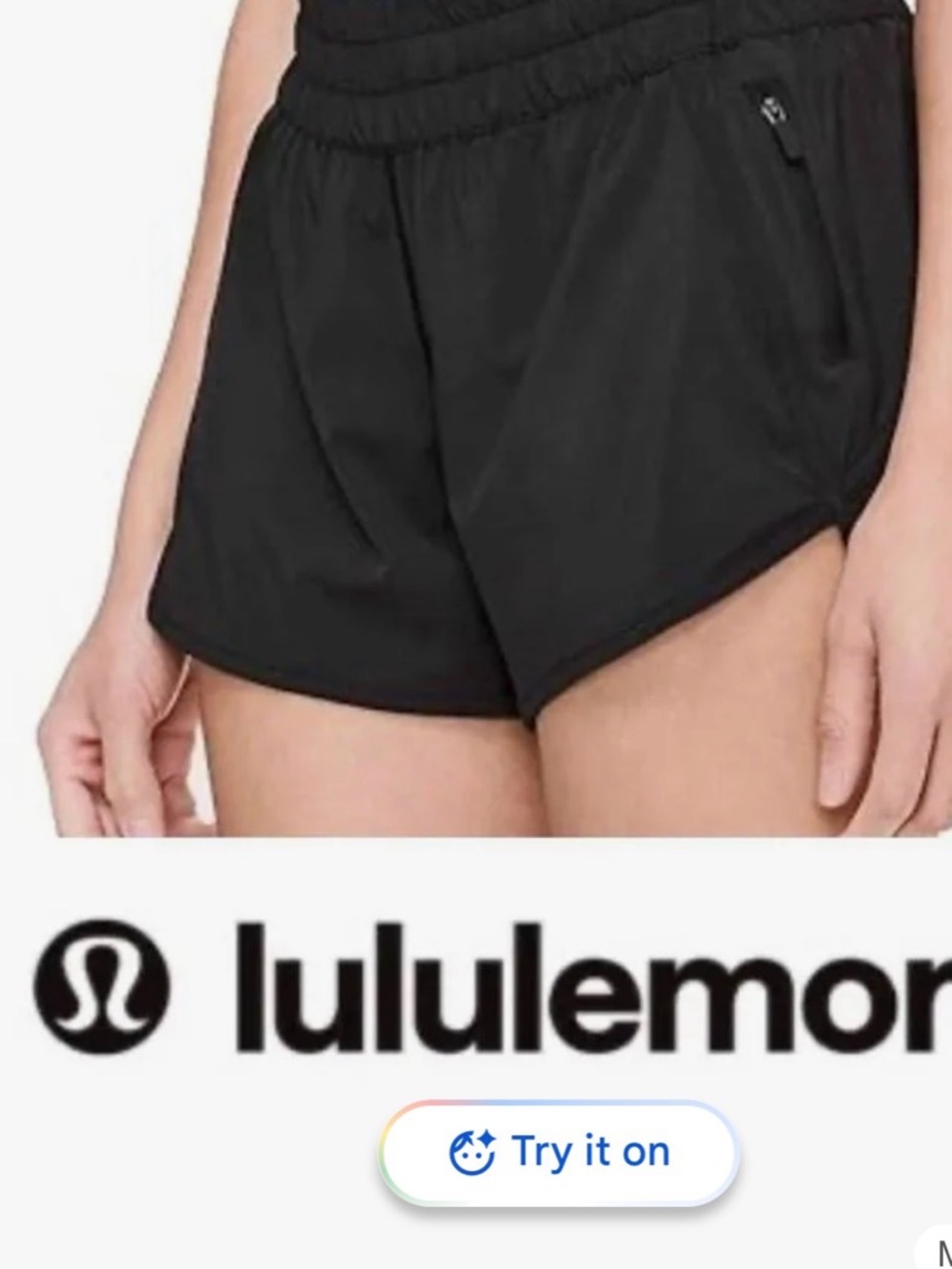 lululemon athletica Black Athletic Running Shorts